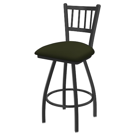Holland Bar Stool Co 36" Swivel Bar Stool, Pewter Finish, Canter Pine Seat 81036PW010